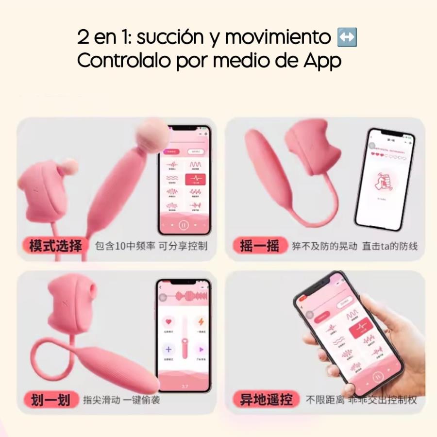 Sukineko Succionador Vibrador Control Remoto APP